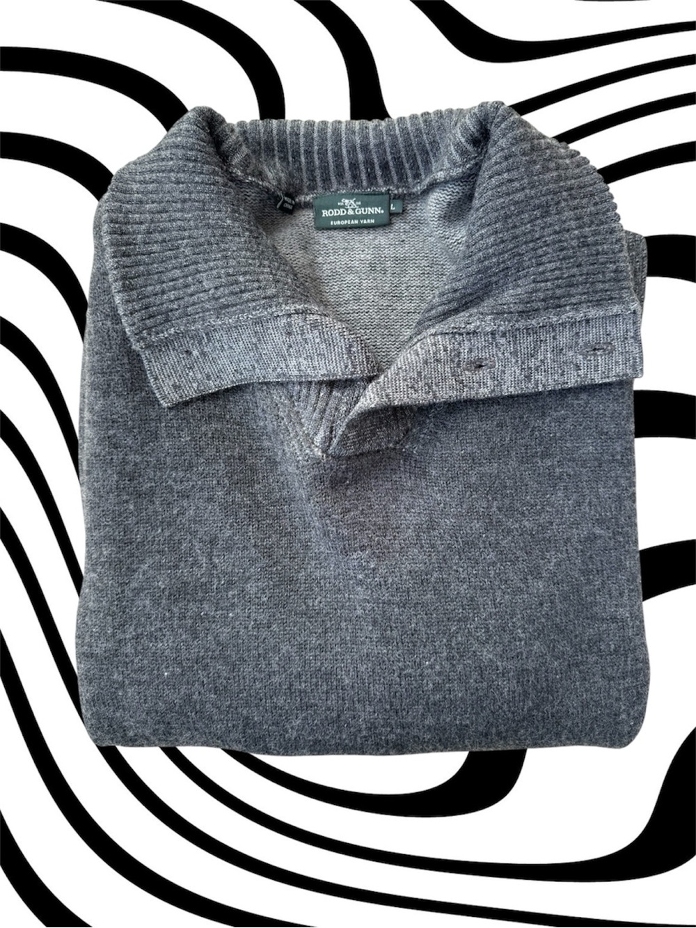 Rodd & Gunn Men's Charcoal  Shawl Collar Sweater